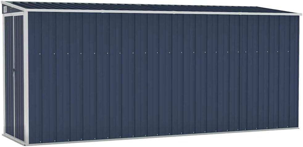karaca-alisveris Abri de Jardin Mural Anthracite 118x382x178 cm Acier,Maison & Jardin, Pelouses & Jardins, Vie en extérieur, Structures extérieures, Cabanes & abris de Jardin, Anthracite (Poids 47.9KG)
