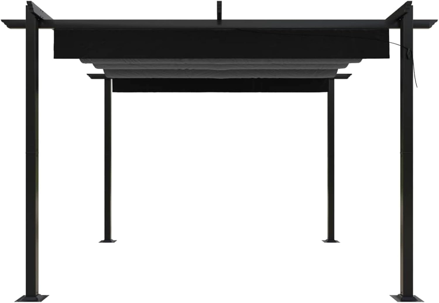 Tonnelle de jardin - toit extensible ouvrant, étanche - 3x3m - anthracite