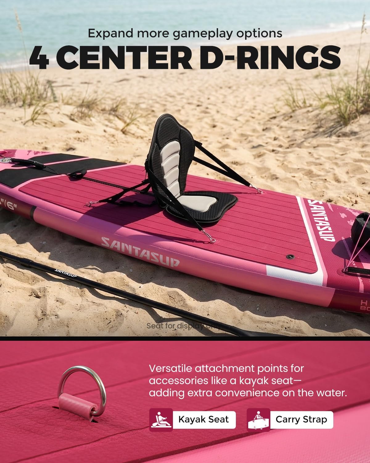 Tableau Gonflable Stand Up Paddle avec Accessoires Sup, Pont EVA antidérapant, Tableau Large 10'6