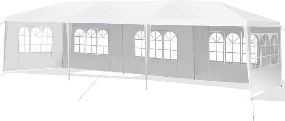karaca-alisveris - Tonnelle 3x9m - 5 murs amovibles, piquets solides