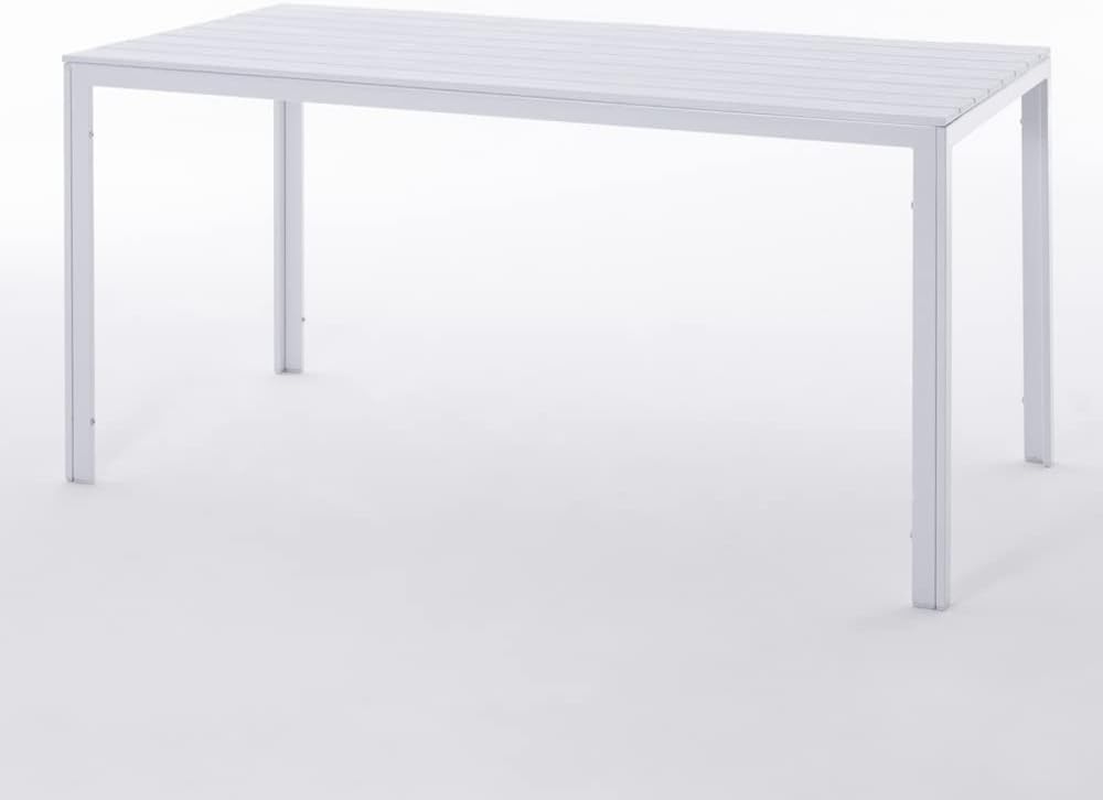 Thomas & Anita - Ensemble repas 6 pers. acier/polypropylène - 160x90 cm, chaises empilables