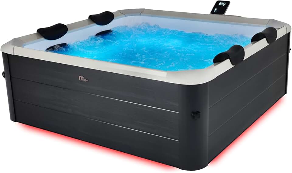 karaca-alisveris - Oslo Aero Plus - 180 cm carré - 6 places, jets air/eau, 8 filtres inclus
