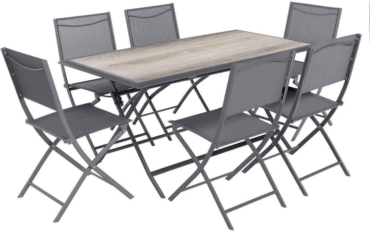 karaca-alisveris - Azua série - 6 places - aluminium époxy gris fumé