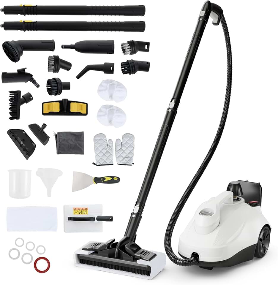 karaca-alisveris - Nettoyeur vapeur 1,9L - 2000W, 5 bar, 15 accessoires