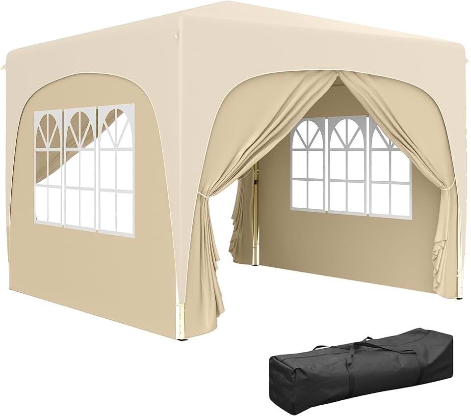 karaca-alisveris - Tonnelle pliante 3x3 m - UPF50+, hauteur réglable, sac inclus