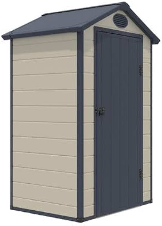karaca-alisveris - Abri de Jardin résine 1,39m² - Beige