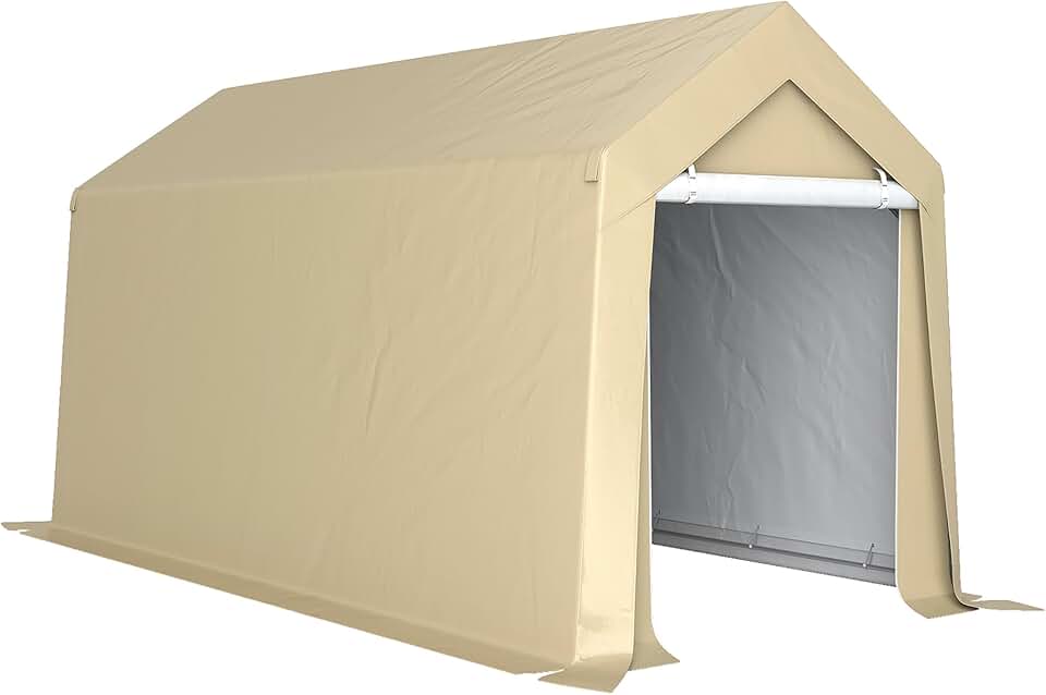 karaca-alisveris - Abri de jardin - 2x3,6m - PE 200g/m², cadre acier, grande porte