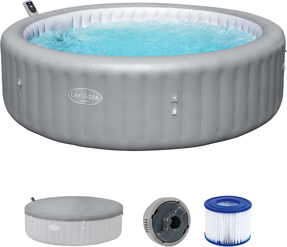 karaca-alisveris - Hawaii MaxHold EnergySense UltraFit - 2,36m x 71cm - AirJet rond gris - 8 places