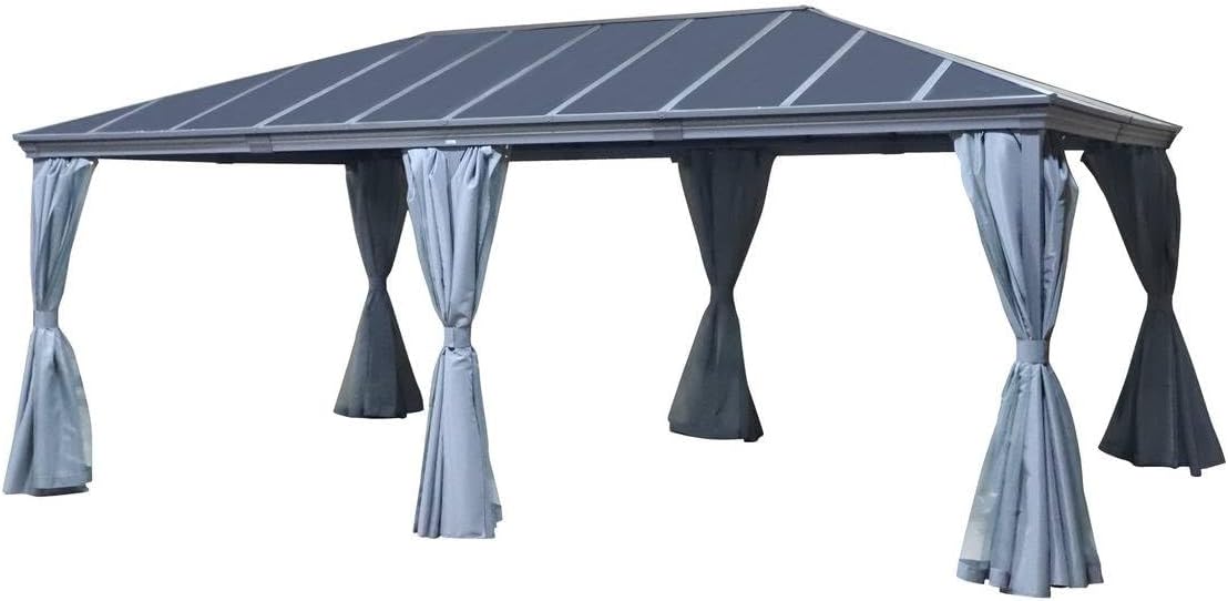 karaca-alisveris - Pergola Belize - 3,6x6m - Aluminium et polycarbonate