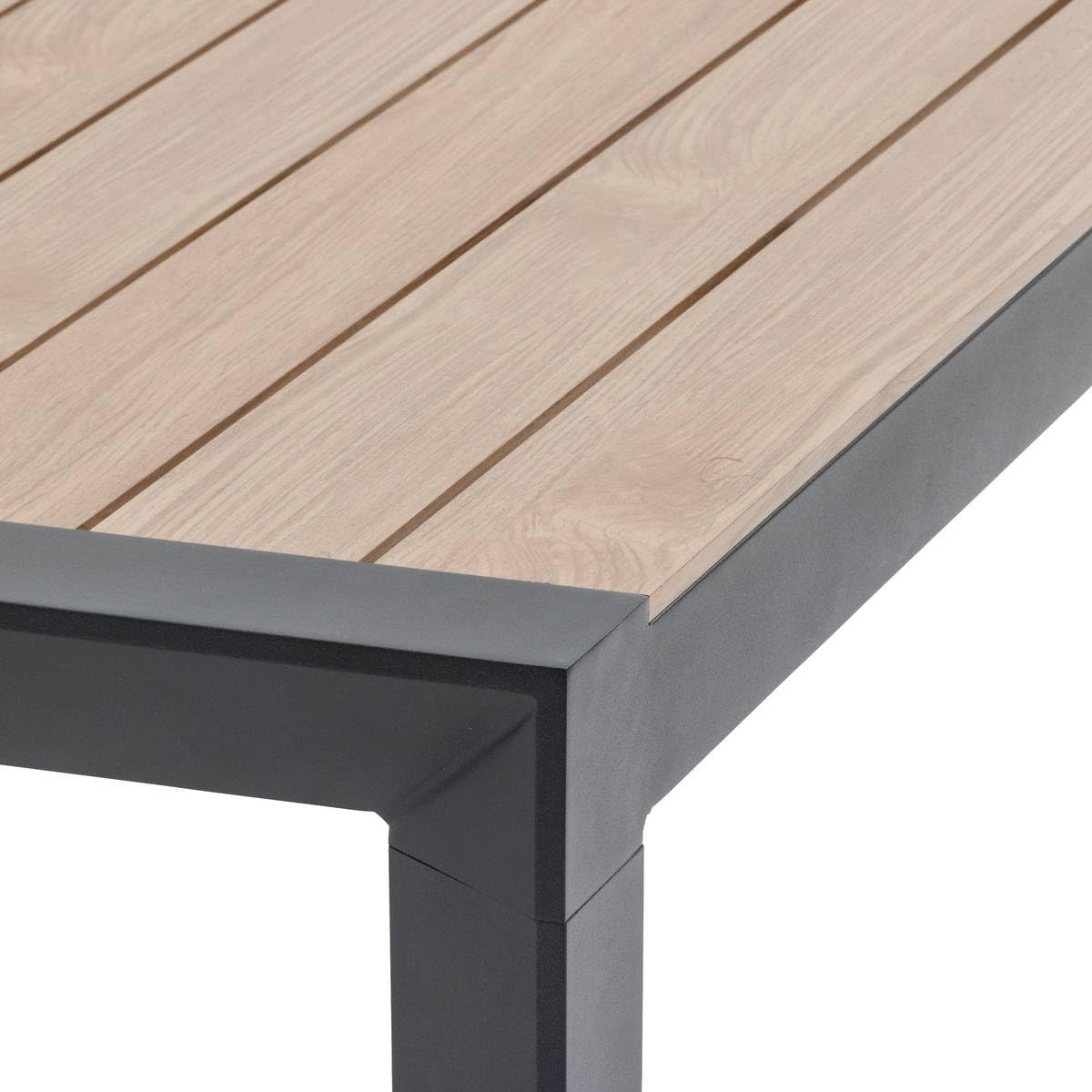 karaca-alisveris - Evasion - table de jardin 12 places aluminium effet bois