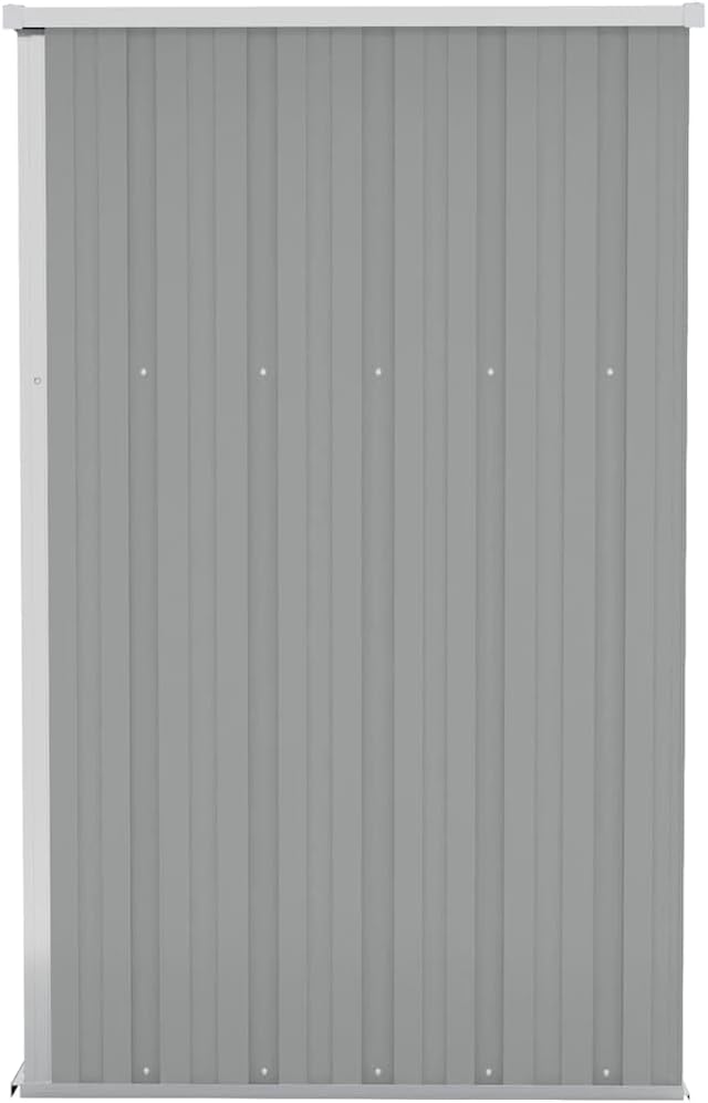 karaca-alisveris Remise de Jardin Murale Gris 118x100x178 cm Acier galvanisé,Structures extérieures, Cabanes & abris de Jardin,316218