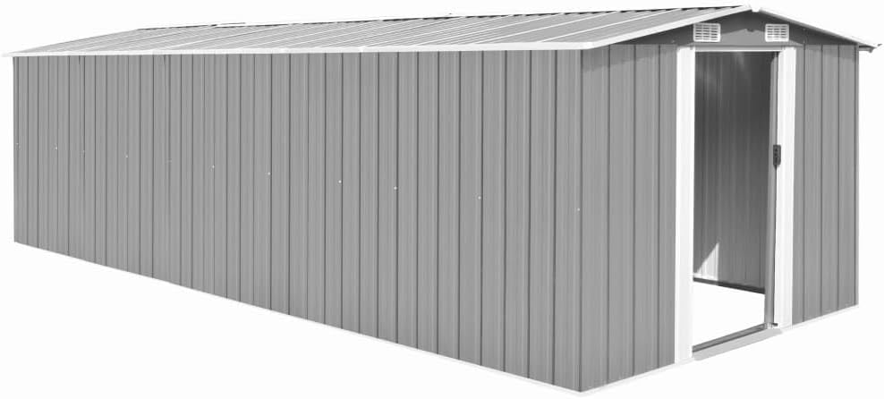 karaca-alisveris Abri de Jardin 257x580x181 cm Métal Gris,Maison & Jardin, Pelouses & Jardins, Vie en extérieur, Structures extérieures, Cabanes & abris de Jardin, Gris (Poids 122.05KG)