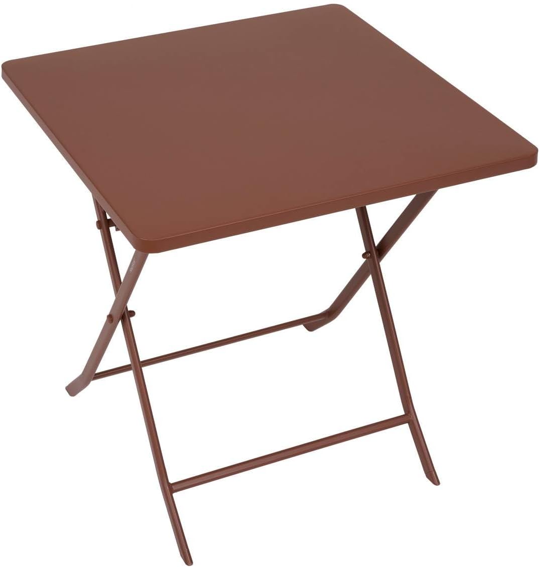 karaca-alisveris - Greensboro - 2 places 70x70cm - table pliante acier acajou