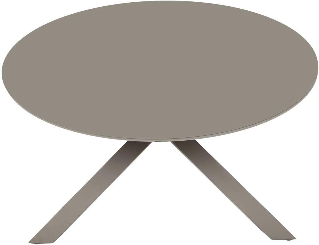 karaca-alisveris - Table de jardin Oryon - 130cm ronde - 6 places, coloris café