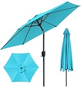 karaca-alisveris Parasol de Jardin Exterieur 225cm, Grand Parasol Balcon Inclinable, Angle Réglable, Pro...