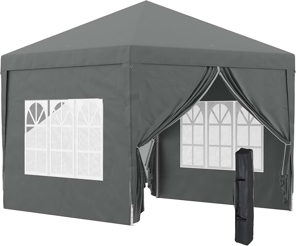 karaca-alisveris - tonnelle pliante série Pop-up - 3x3m - 4 parois amovibles, sac de transport