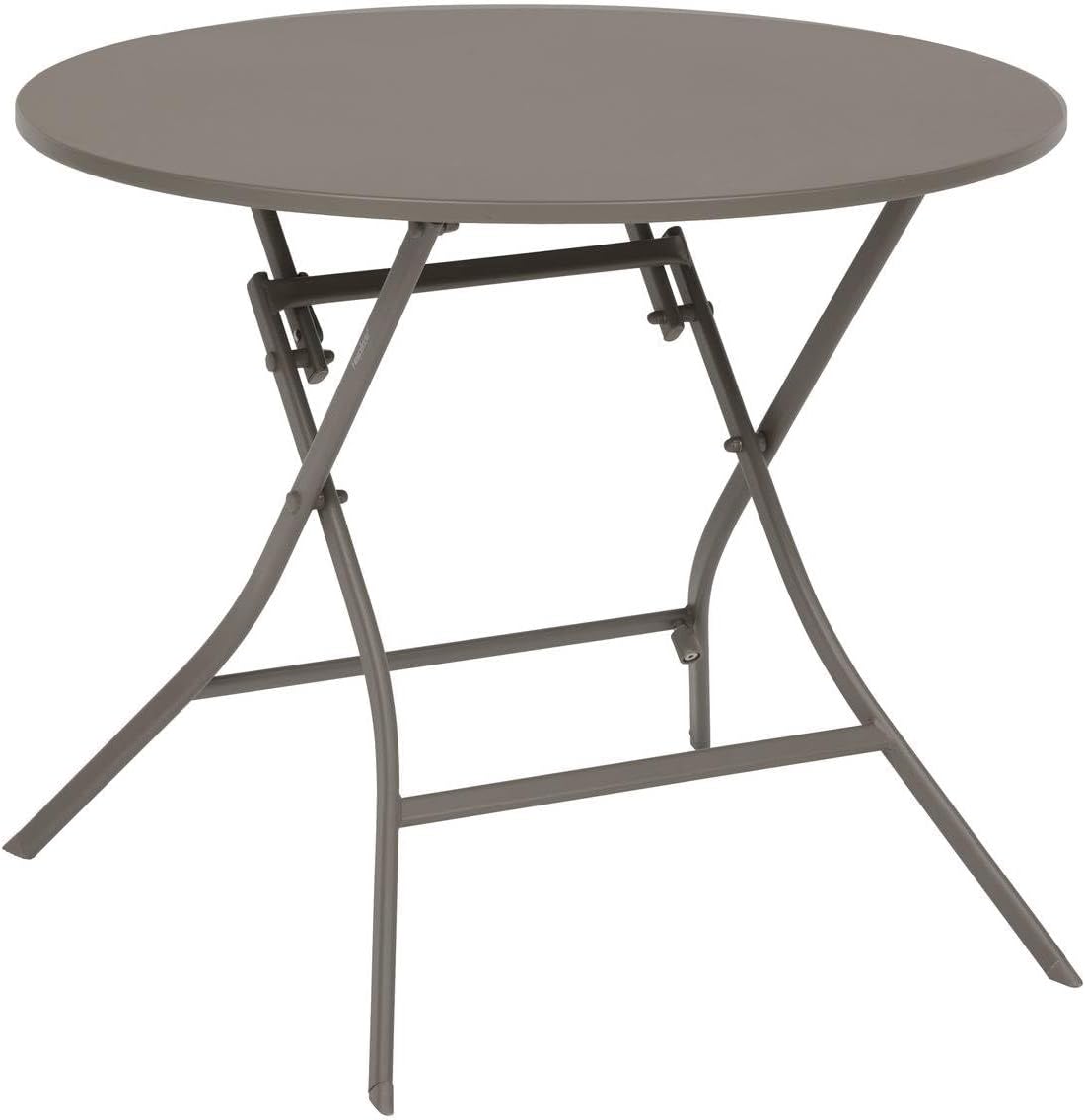 karaca-alisveris - Greensboro - table pliante ronde acier antirouille 4 places
