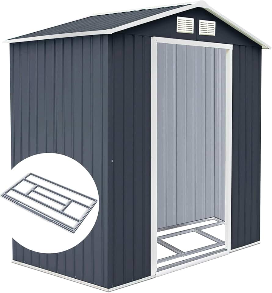 karaca-alisveris - abri de jardin série acier - 213x127x185 cm - 2 portes coulissantes, 2 fenêtres, 3m² - karaca-alisveris