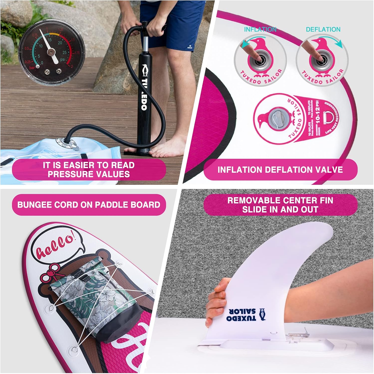 karaca-alisveris Paddle Gonflable Adulte, Planche de Stand Up Paddle Gonflable, Sup Paddle Board Gonflable avec Accessoires Complets, Planche de Surf Paddle