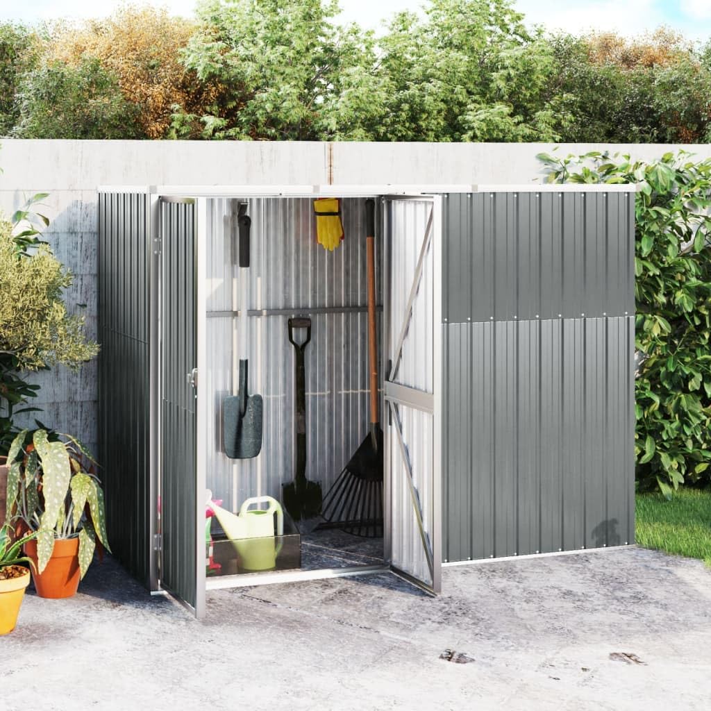 karaca-alisveris Abri à Outils de Jardin Gris 225x89x161 cm Acier galvanisé, Maison & Jardin, Pelouses & Jardins, Vie en extérieur, Structures extérieures, Cabanes & abris de Jardin, Gris, (Poids 36.62KG)
