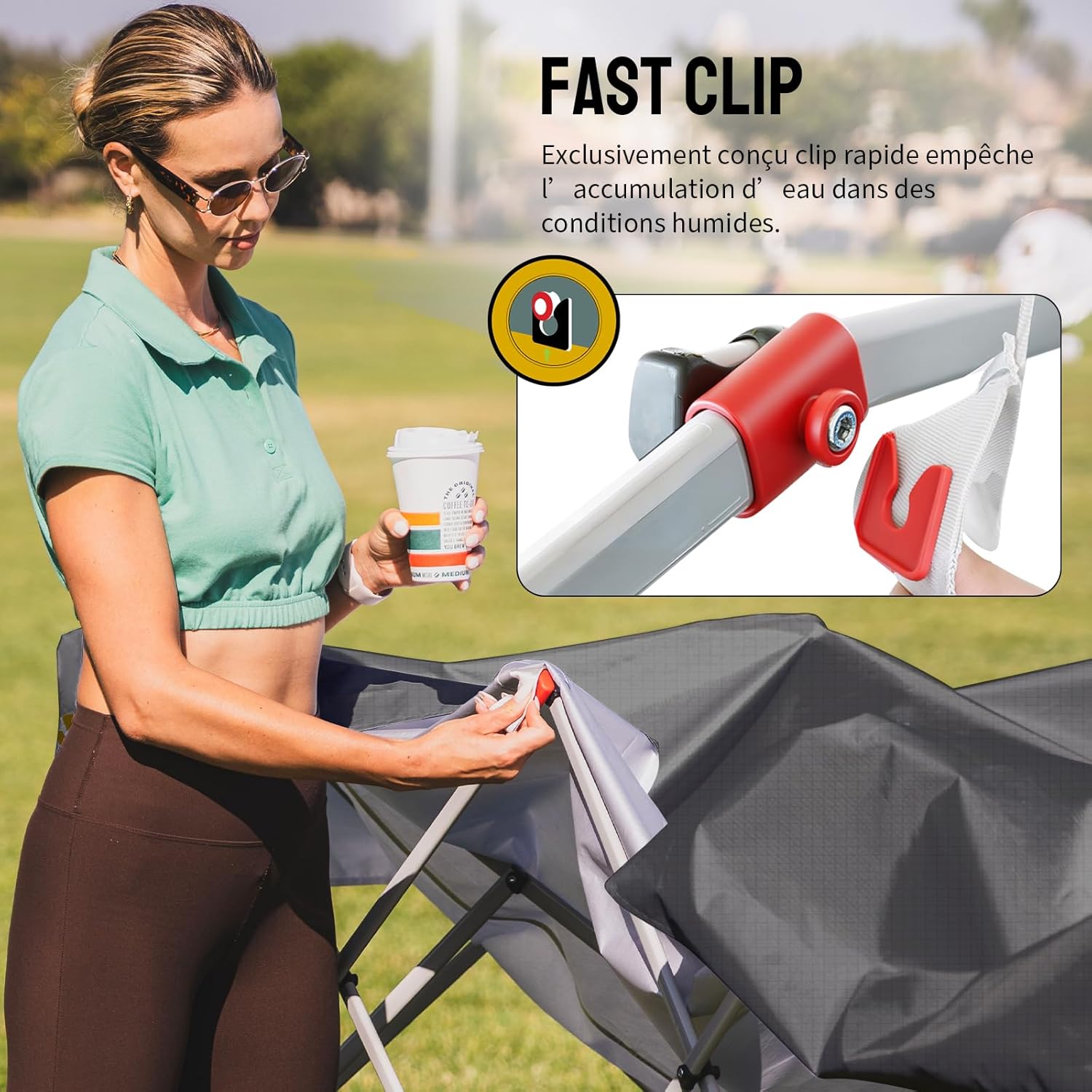 karaca-alisveris Tonnelle Pliante 3x3 Imperméable, Barnum Pliant de Jardin Exterieur, Pop-Up Gazebo avec Sac de Rangement, UPF 50+, avec 4 Parois Latérales Amovible, 4 Sac de Sable, Gris