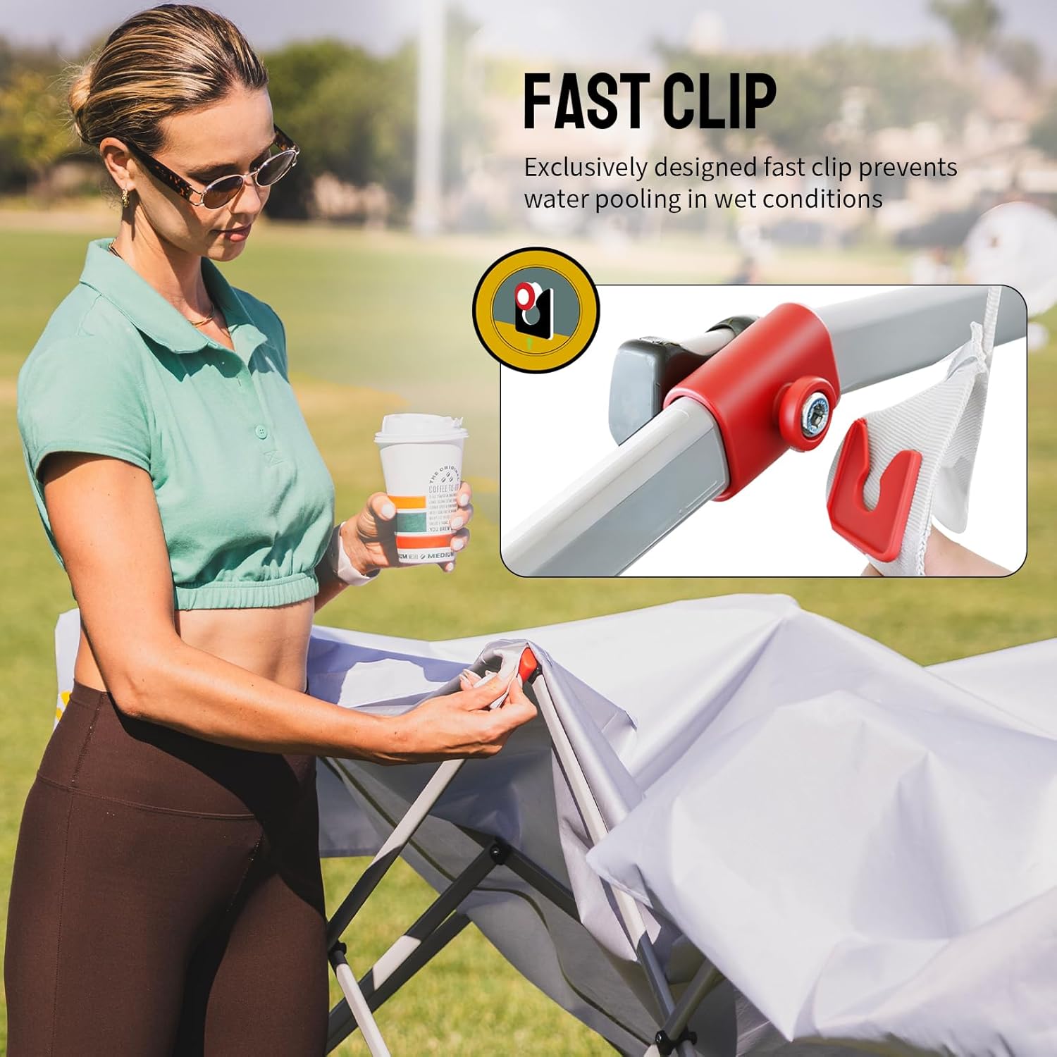 karaca-alisveris - Tonnelle Pliante - 3x3m - Imperméable, UPF 50+, 4 parois, sacs, blanc