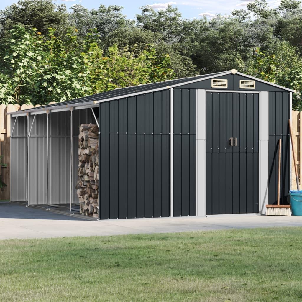 Abri de Jardin en Acier galvanisé, Salles de Stockage de Jardin Extérieures avec Bouches D'aération et Poignées Pratiques pour Ranger Les Outils, Les Ustensile de (277 x 365,5 x 179 cm)