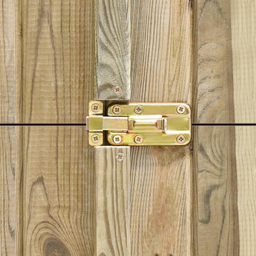 Abri de jardin bois de pin 232x110x170cm imprégné, brun, 149.8kg