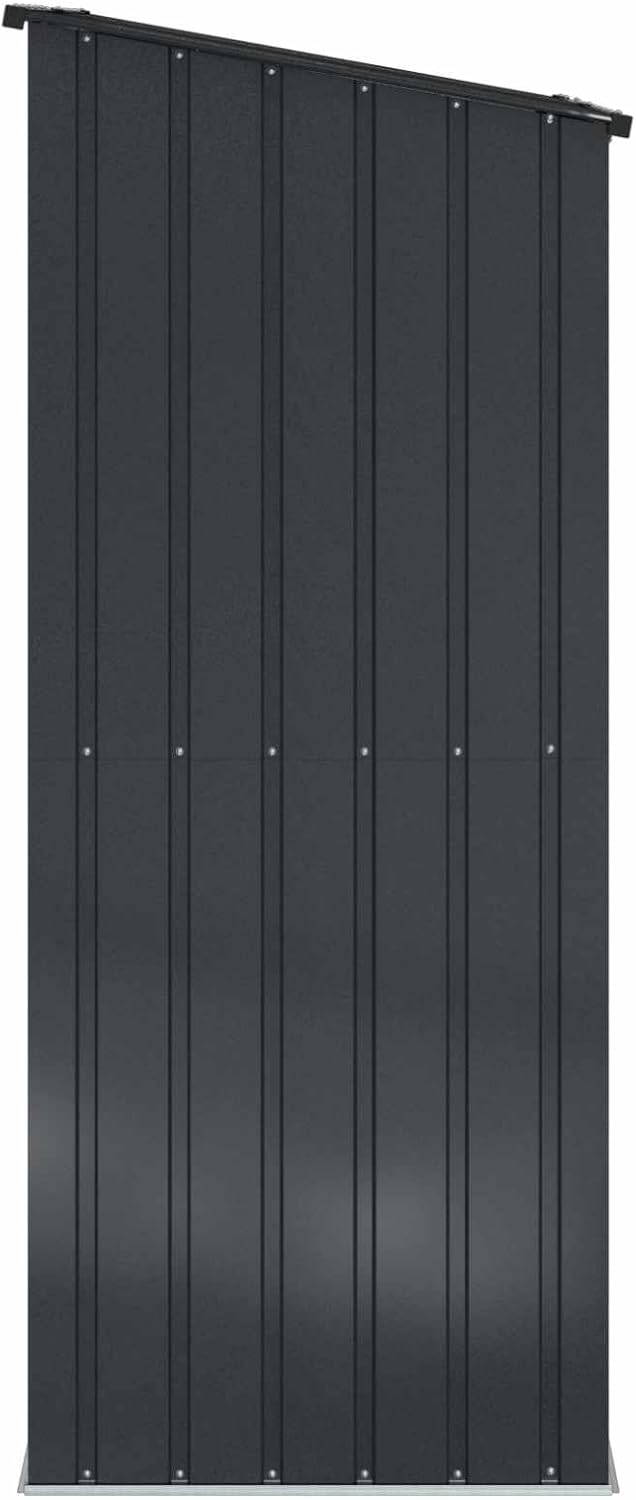 Abri de Jardin en Métal - armoire extérieure - 153,5x86x200cm - anthracite, robuste, rangement outils