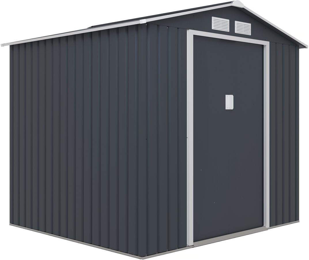 Abri de Jardin métal Vegas - 4,07 m² - Gris
