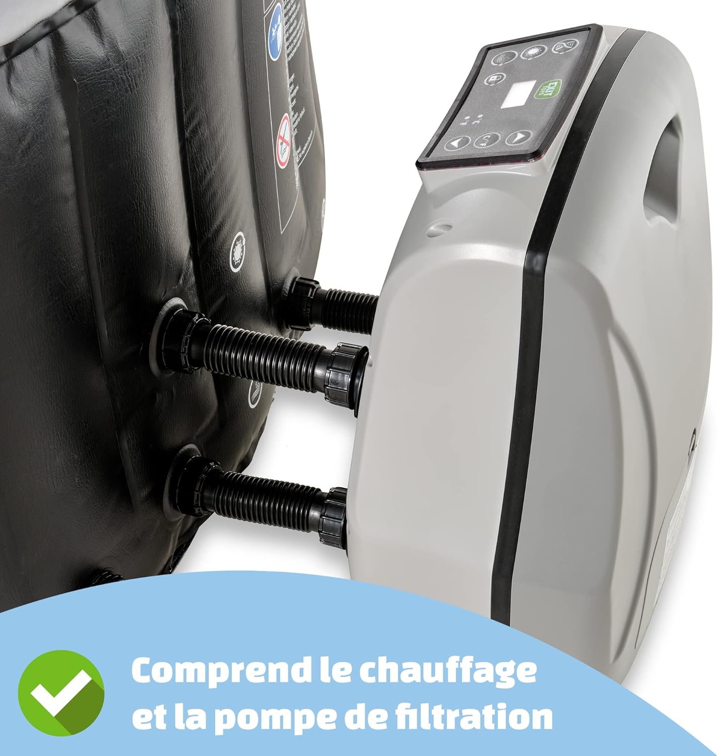 karaca-alisveris - Silver Classic Spa - 204x65cm - 4 places, chauffage, 140 jets d'air, filtration