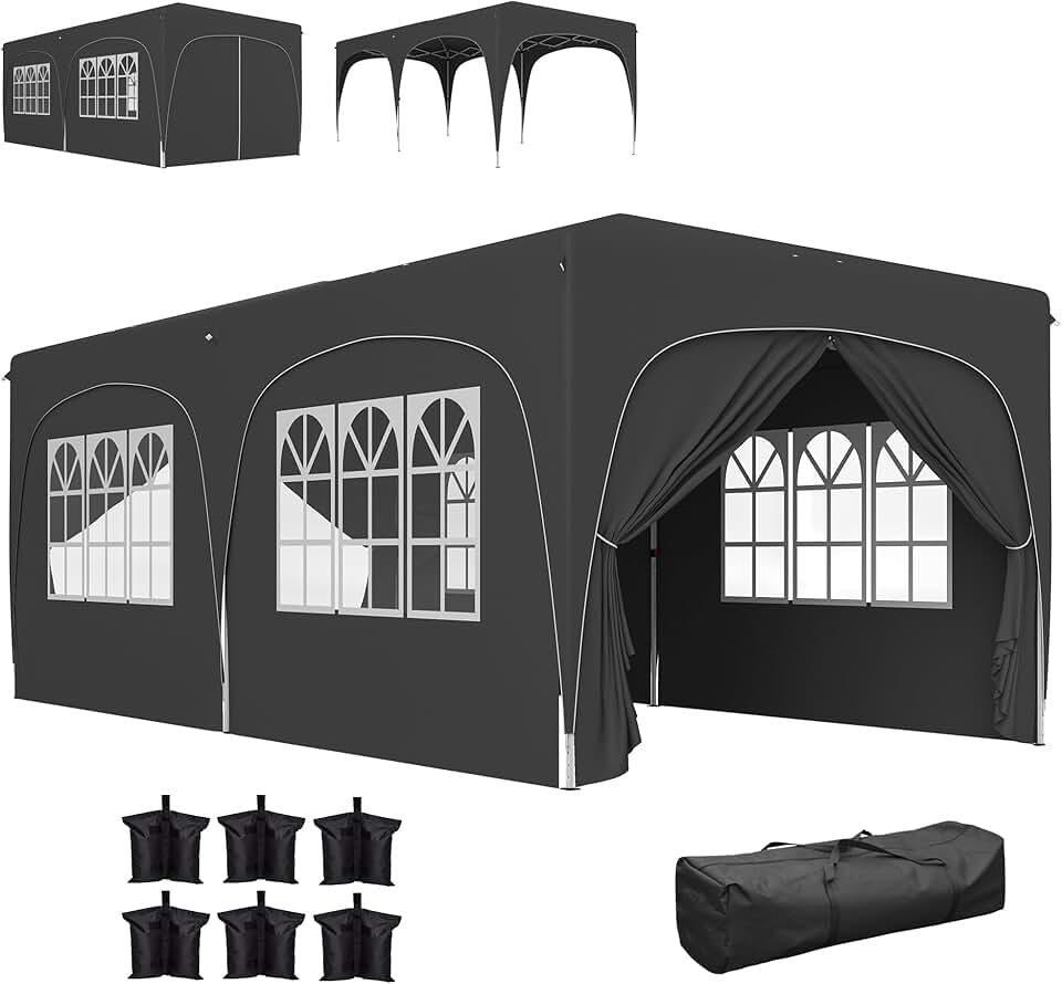 karaca-alisveris - tonnelle pliante pop up - 3x6m - UPF50+, réglable, sac transport