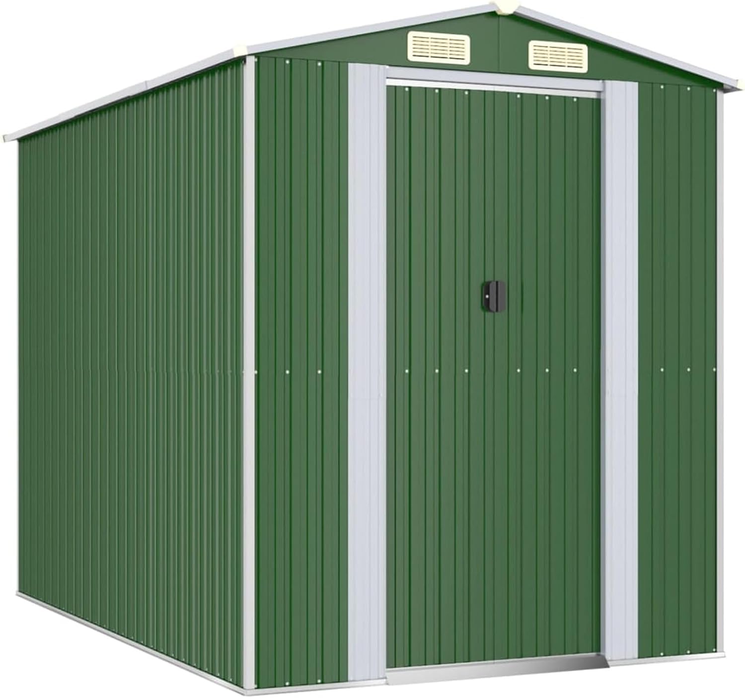 Abri de jardin en acier galvanisé vert 192 x 274 x 223 cm Abri de jardin extérieur pour rangement d'outils