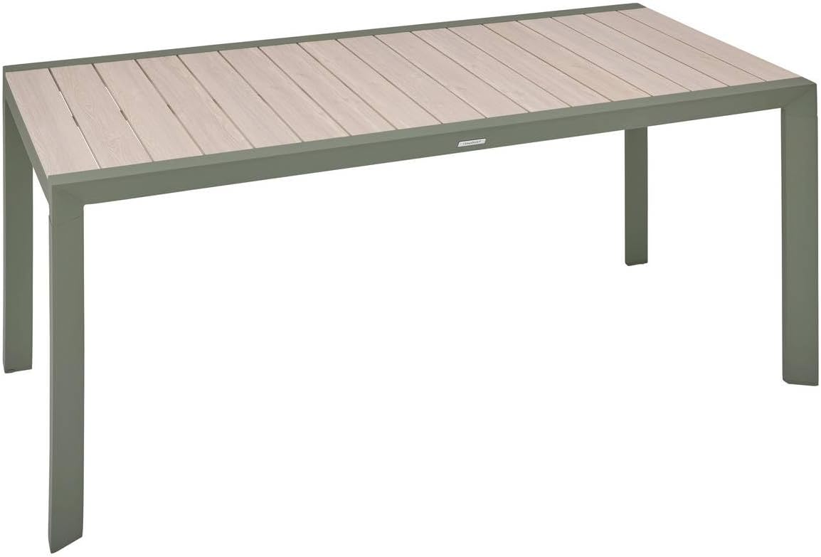 karaca-alisveris - Table Evasion 6 places - 180x90 cm - alu beige lin/laurier