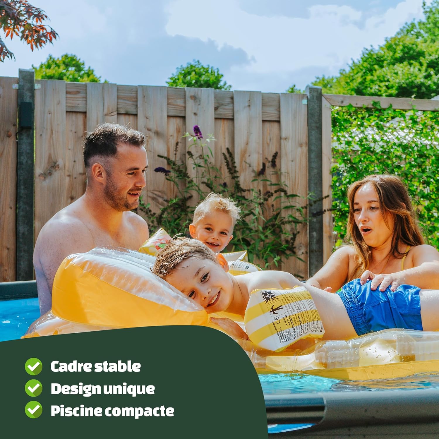karaca-alisveris Piscine Tubulaire Lime - ø360x76cm - Piscine Hors Sol Ronde Grande avec Pompe Filtrante à Cartouche - Entrée Basse - Idéal pour Les Jeunes Enfants - Cadre Stable - Design Unique - Vert