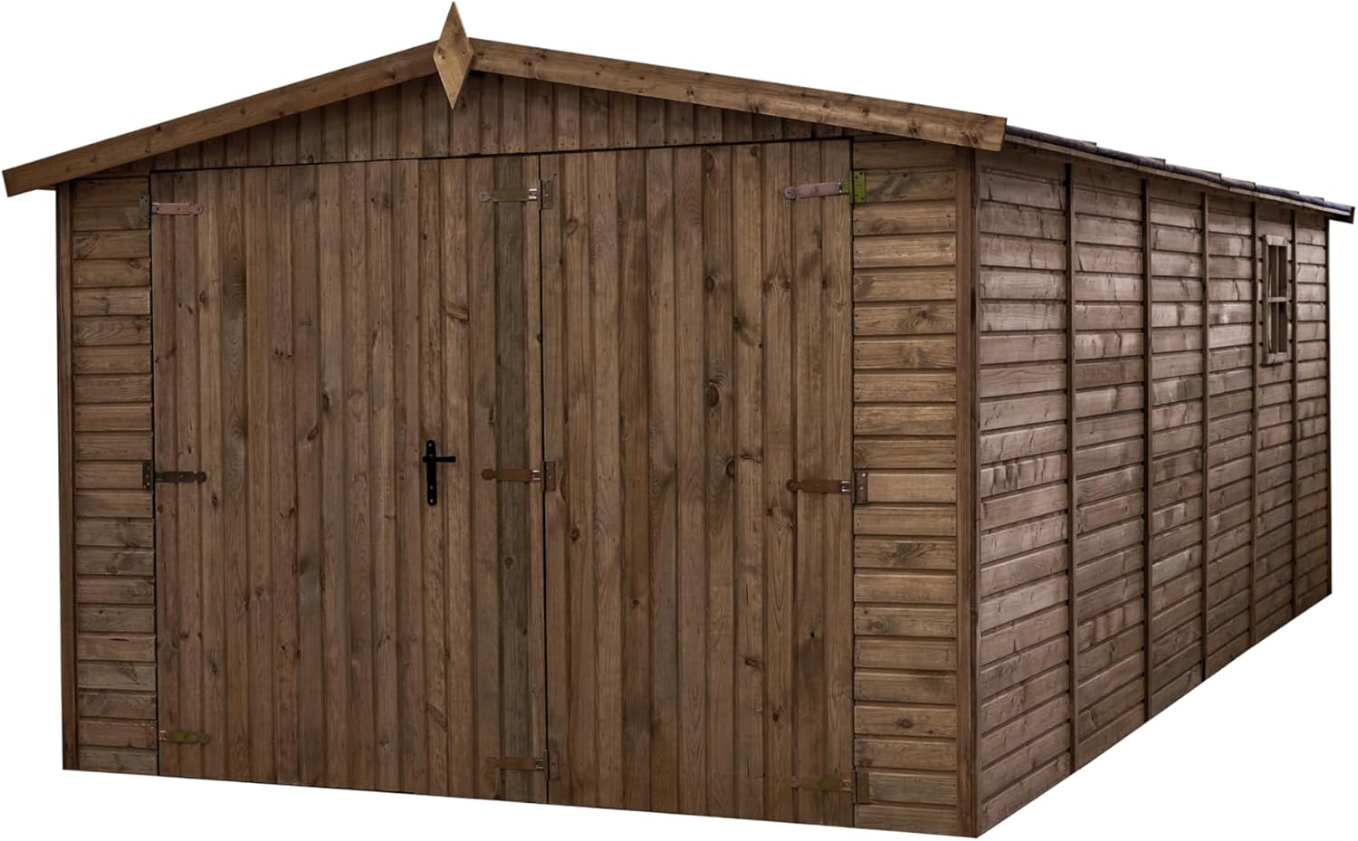 Garage en bois - traité, 19mm, 17.02m², usage extérieur, INT033