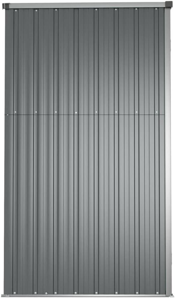karaca-alisveris Abri à Outils de Jardin Gris 225x89x161 cm Acier galvanisé, Maison & Jardin, Pelouses & Jardins, Vie en extérieur, Structures extérieures, Cabanes & abris de Jardin, Gris, (Poids 36.62KG)