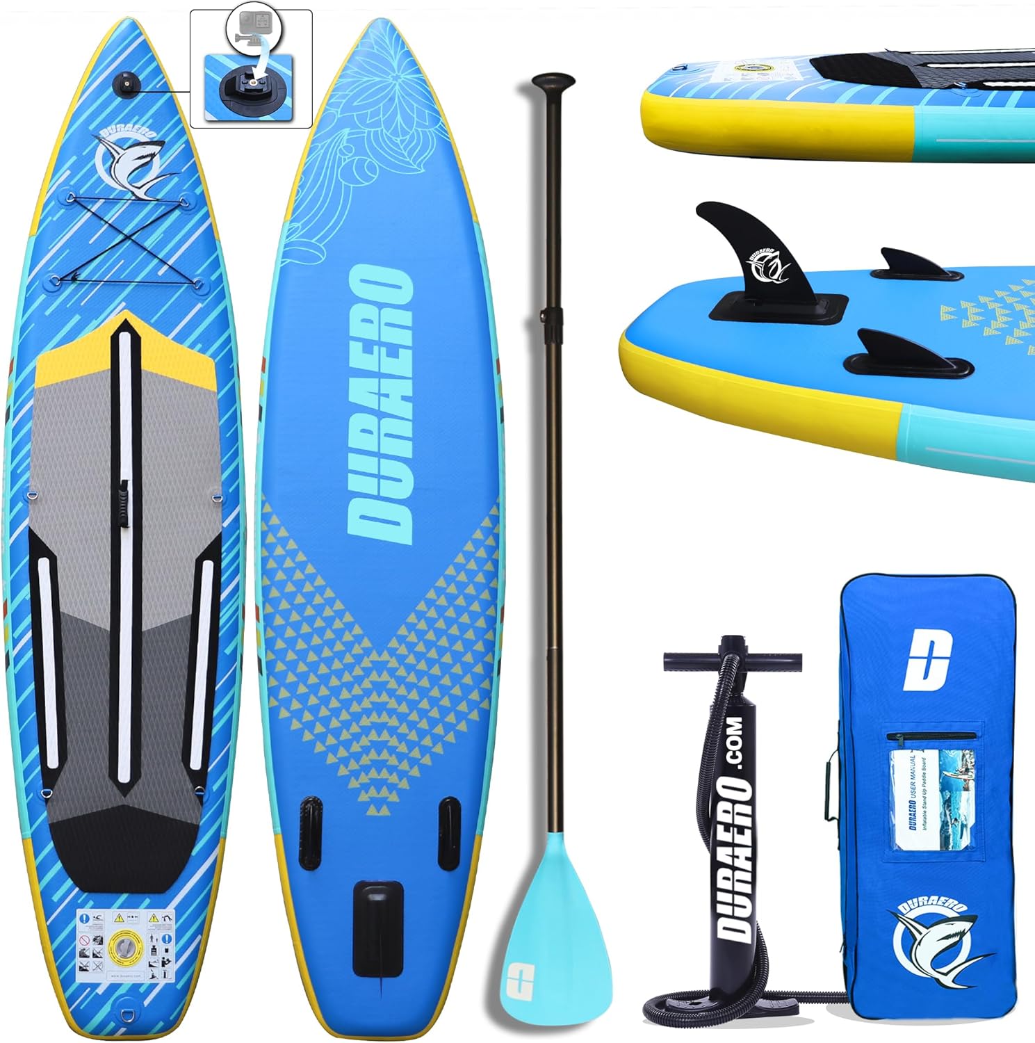 Kayak Gonflable - siège SUP, pagaie 2 en 1, 330x76x15cm, pompe, sac à dos