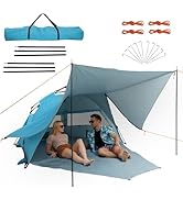 karaca-alisveris Tente Familiale de Camping Pop-Up avec Grand Auvent Anti-UV, 2-3 Places, Protection UPF...