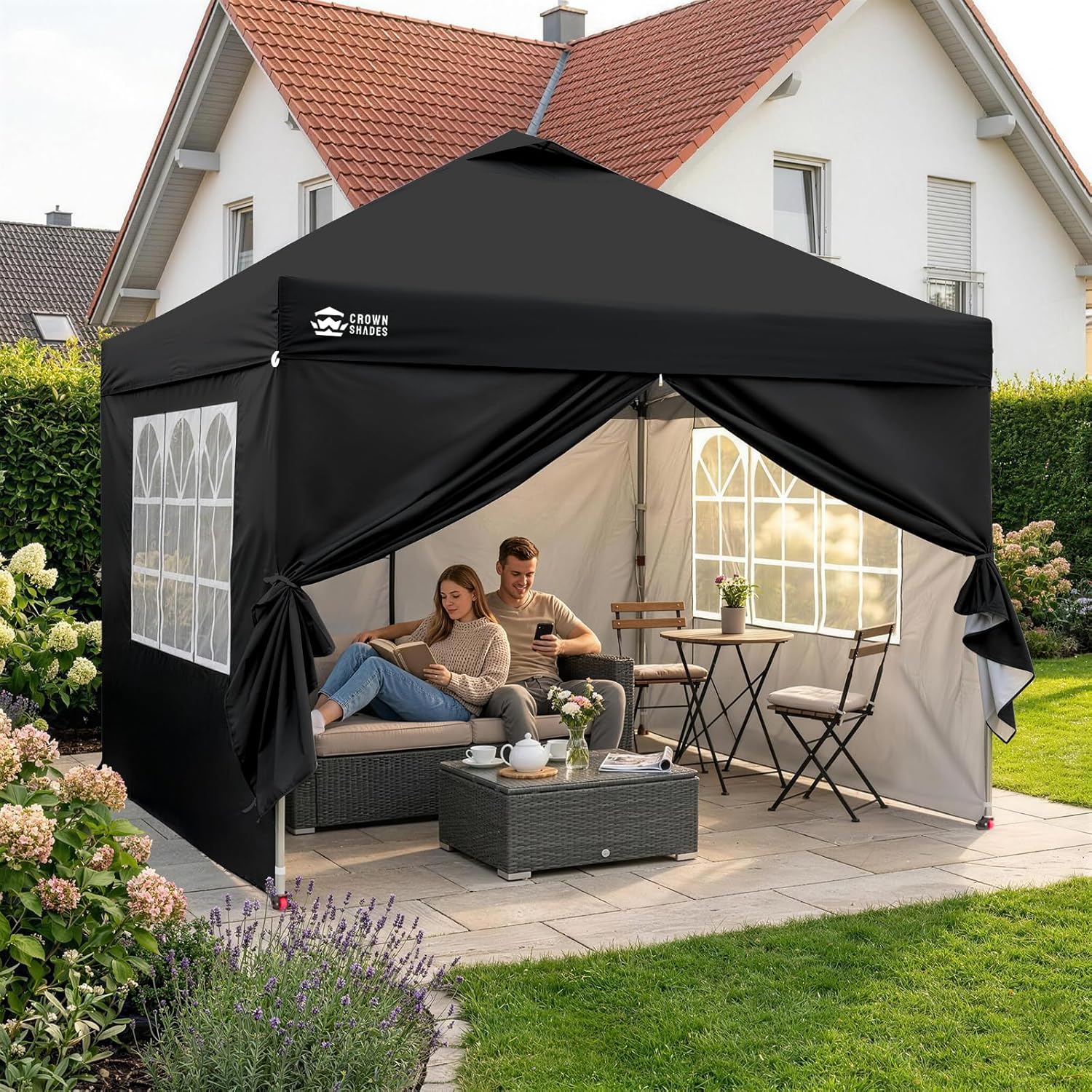 karaca-alisveris - Tonnelle pliante 3x3m imperméable, P/Pop-Up, 4 parois amovibles, Sac, UPF 50+ - CN0032