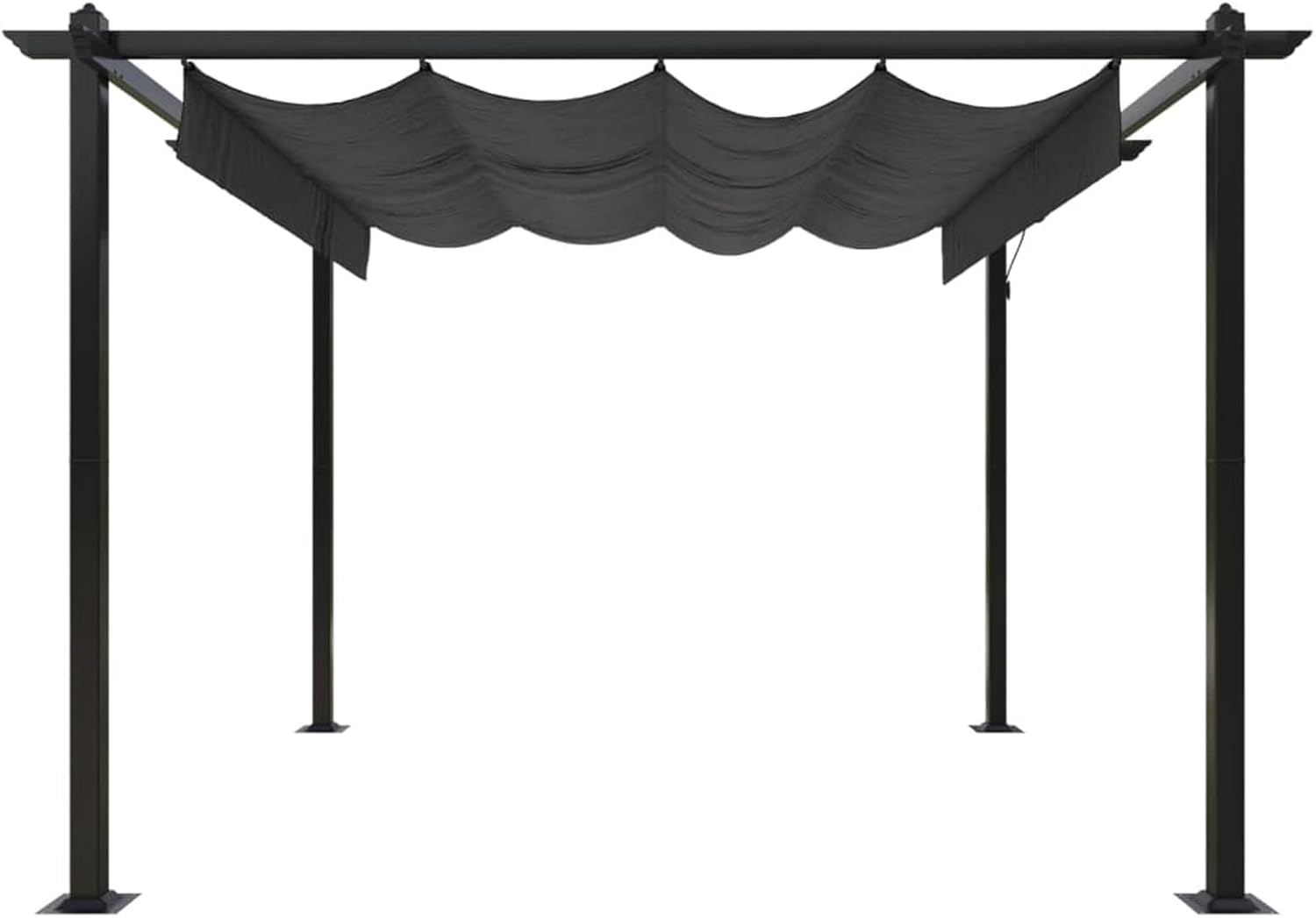 Tonnelle de jardin - toit extensible ouvrant, étanche - 3x3m - anthracite