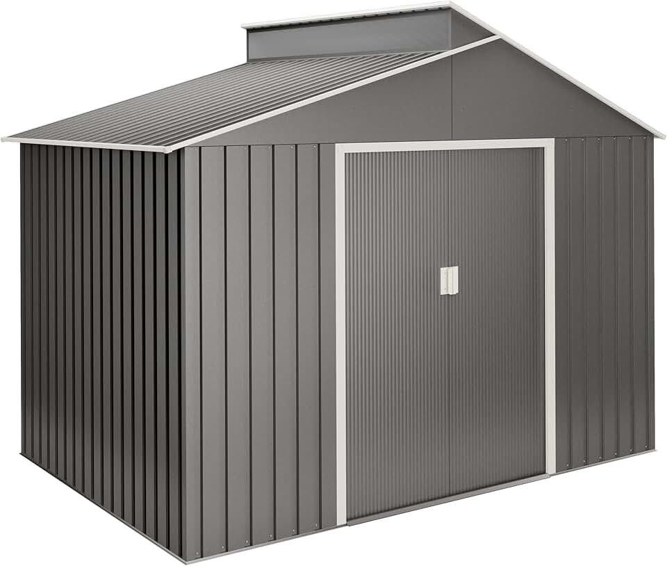 karaca-alisveris Abri de Jardin en métal Lattsta 5.44 m2 - Garantie 10 Ans - 192x282x222cm