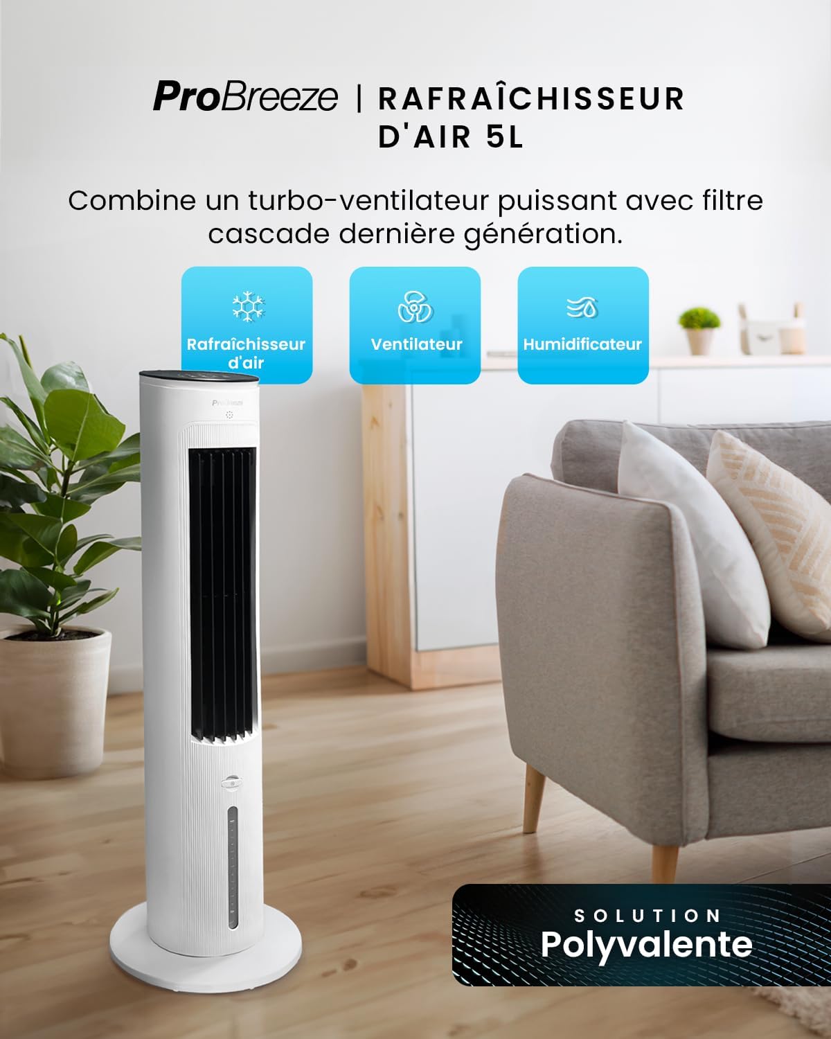 karaca-alisveris - OmniAir - 5L - 3 vitesses, 4 modes, minuterie 7h, clim mobile