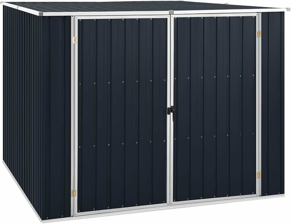 karaca-alisveris Abri de Jardin Anthracite 195x198x159 cm Acier galvanisé,Armoire De Jardin Exterieur,Abri De Jardin,Meuble Exterieur Rangement