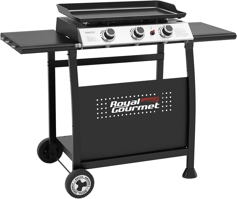 karaca-alisveris - Plancha sur chariot 62x35,5cm - 3 brûleurs puissants 7,5kW