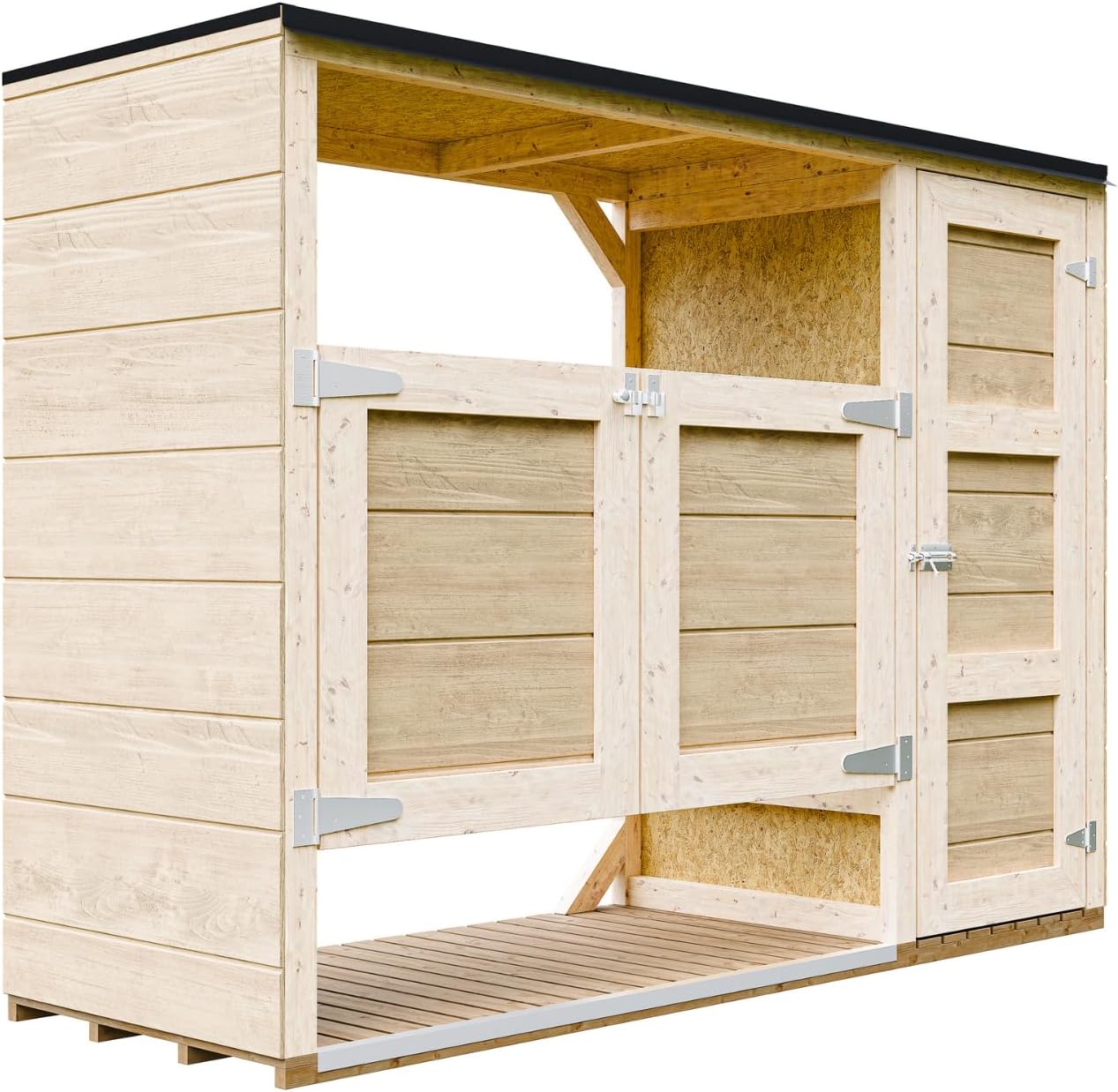 Abri de Jardin pour poubelles, Cache Poubelle extérieur 2x240L – Coffre de Rangement Exterieur, Armoire de Jardin, cabane de Jardin Exterieur – karaca-alisveris M981A