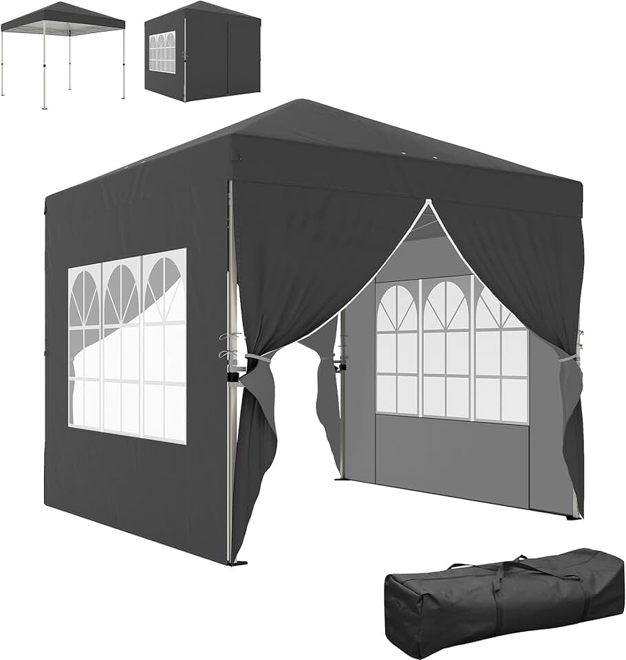karaca-alisveris - tonnelle pop-up Series - 2,5x2,5m - protection UV50+, 4 parois, sac transport, hauteur réglable