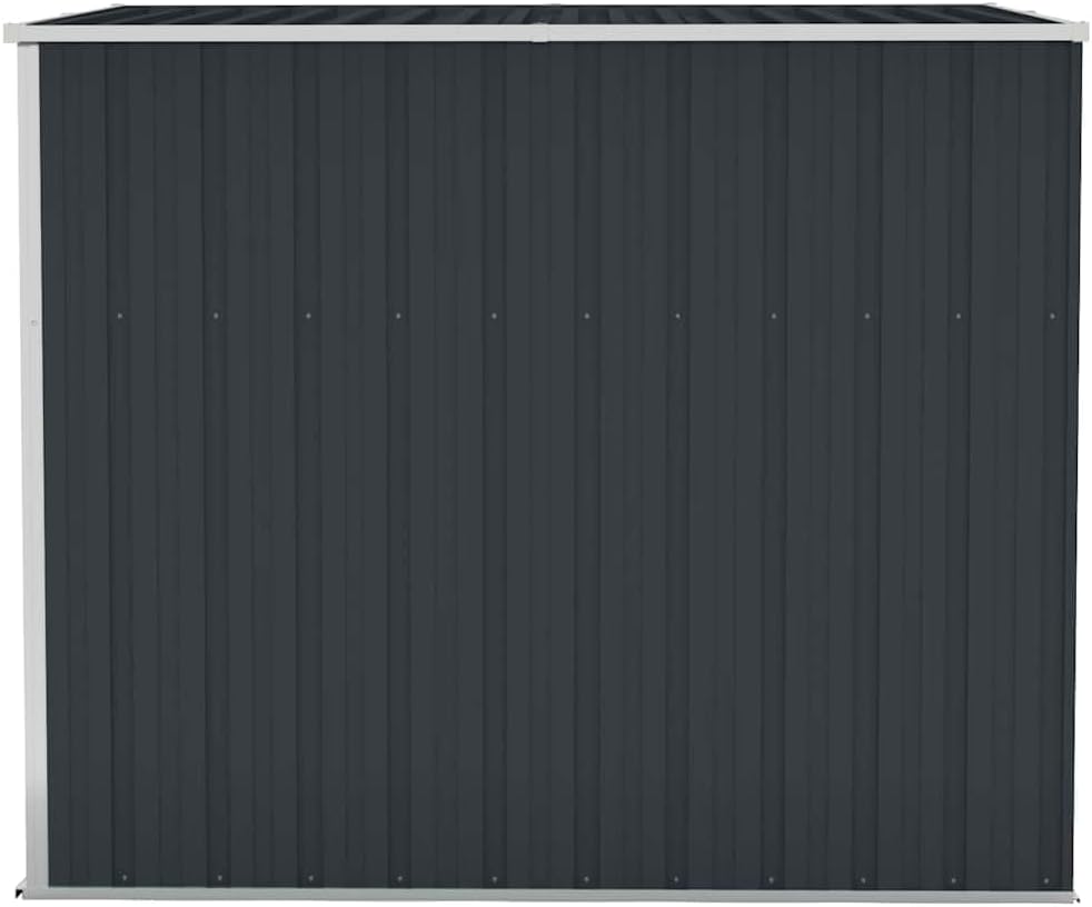 Abri de jardin mural anthracite 118x194x178 cm acier, 316223