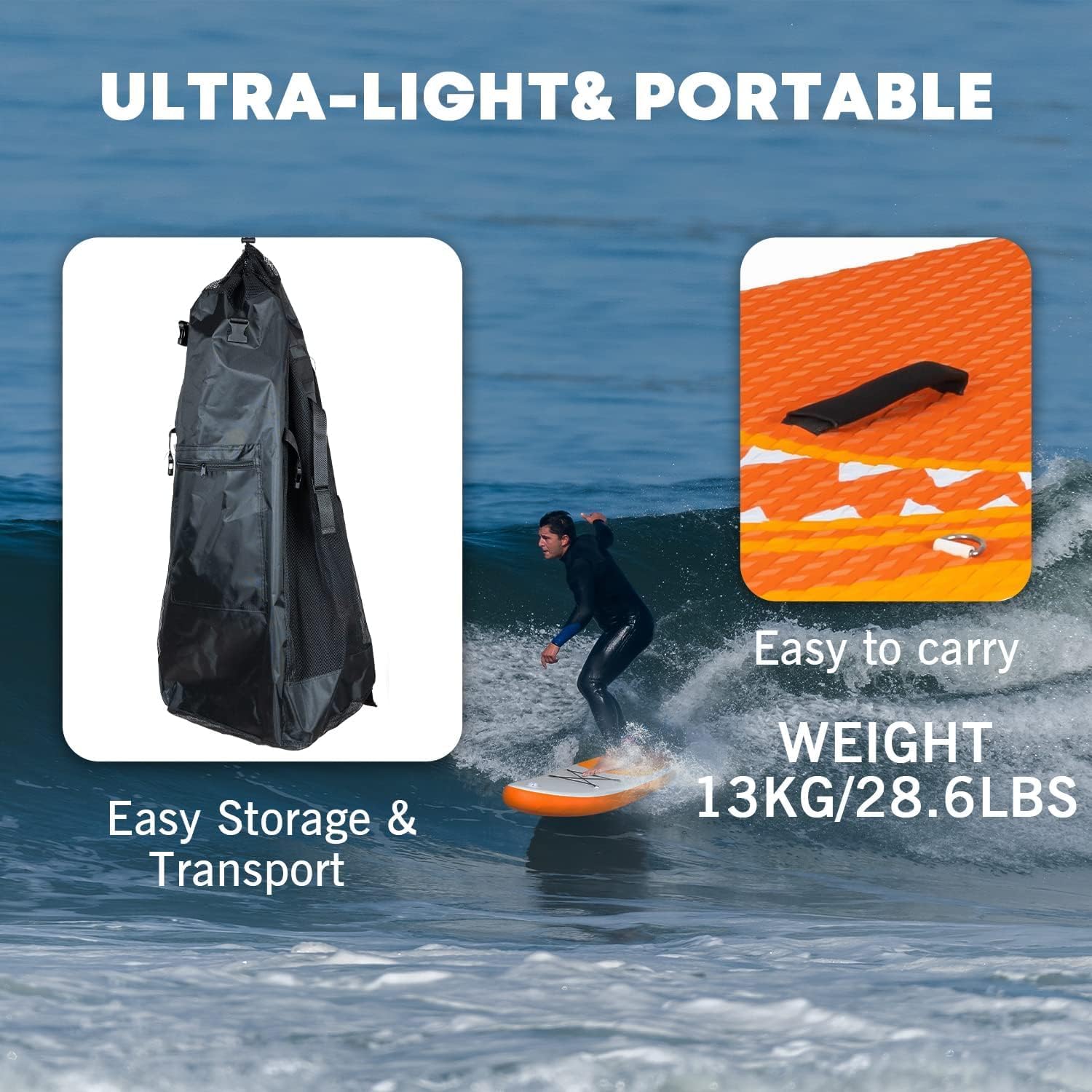 karaca-alisveris - Paddle Gonflable Adulte - 320/335cm - 2 personnes, siège kayak, pagaie alu, support caméra, pompe, 150kg