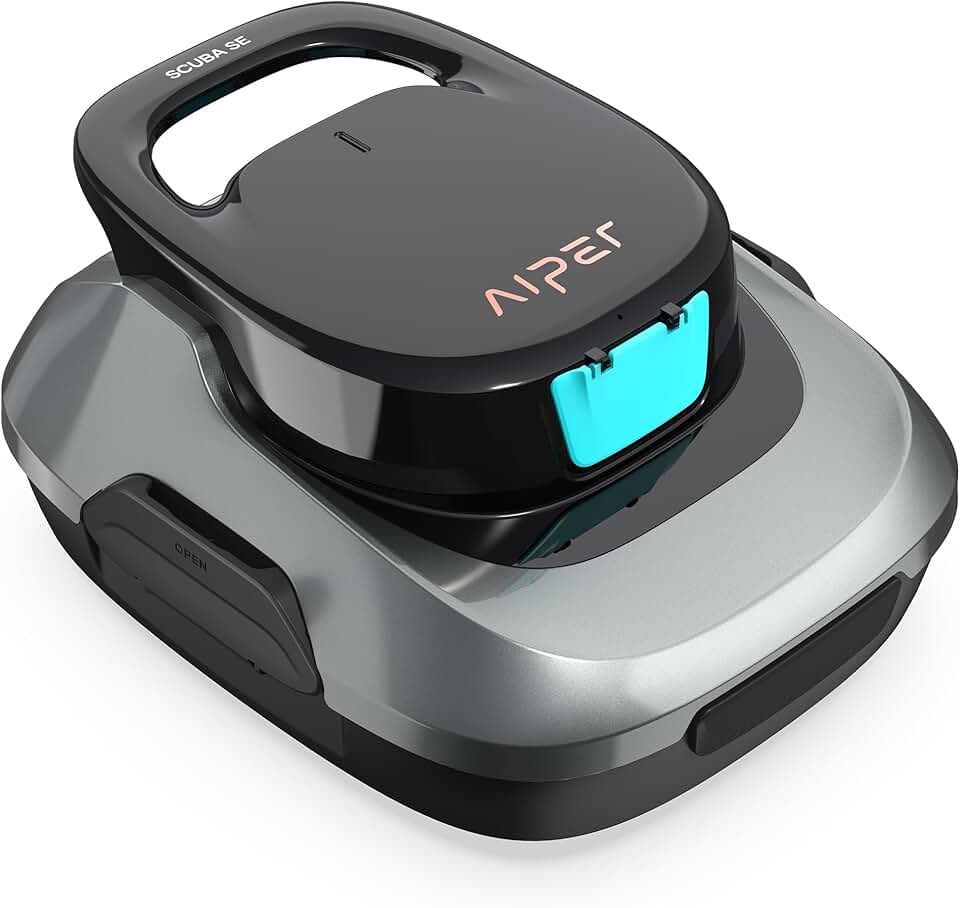 karaca-alisveris - Robot piscine sans fil - 80 m² - 90 min autonomie, aspire débris, auto-stationnement